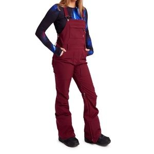 Burton Avalon Bib Softshell Women’s Snowboard Pants in Mulled Berry